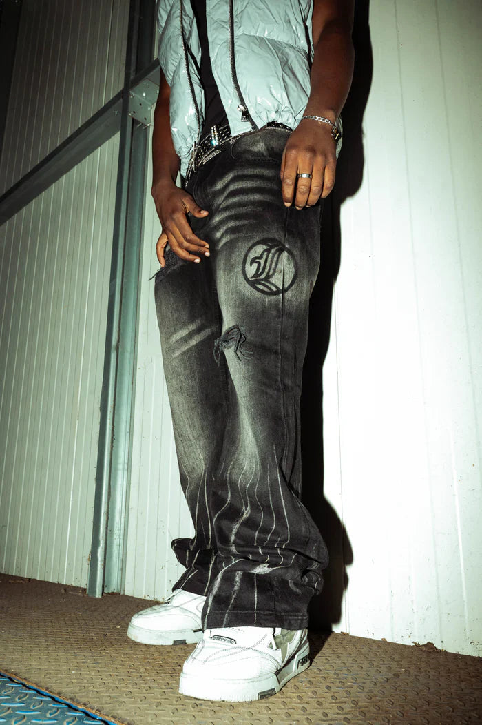 Flared Jeans Series - Black