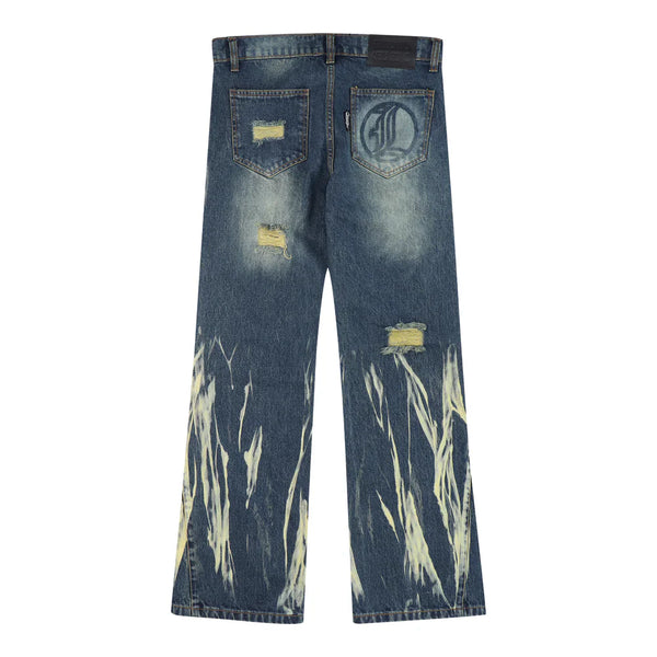 Flared Jeans Series - Blue Yellow
