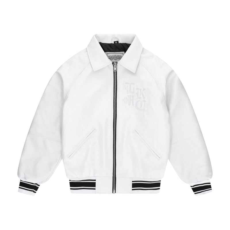 Leather Jacket High School White